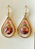 Marbled Murano Disc Gold Filled Teardrop Be Blemish Free
